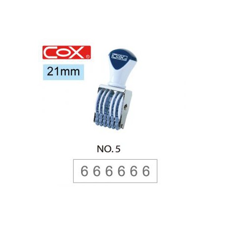 COX三燕 號碼印/5號/6連 字體高度 3.4mm