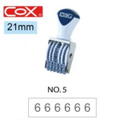 COX三燕 號碼印/5號/6連 字體高度 3.4mm