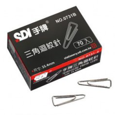 SDI手牌 小三角迴紋針0731B/25.4mm (70支/盒)