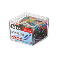 SDI手牌 彩色迴紋針 0792E / 28mm (500入/盒)