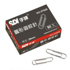 SDI手牌 圓形小迴紋針0702B/28mm (80支/盒) 10盒裝