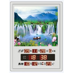 電子日曆 圖像型 FB-3040A型 湖光山色