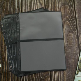 珠友 黑底集郵卡/橫二格/5張入/集郵冊內頁