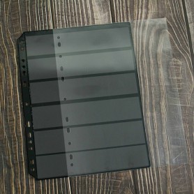 珠友 黑底集郵卡/橫六格/5張入/集郵冊內頁