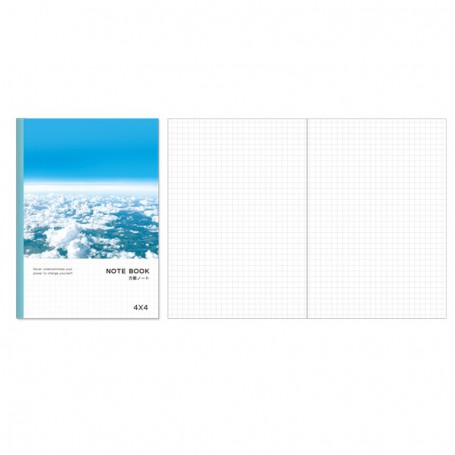 珠友 A6/50K方格筆記(4x4mm)/附可撕便條