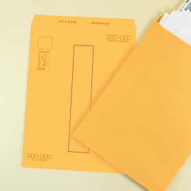 珠友 4K黃牛皮標準信封/中式信封袋-2入