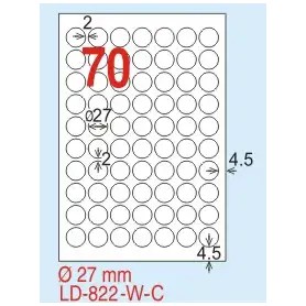 龍德 LD-822-B-C三用電腦標籤A4-1格-白20張包 淺藍