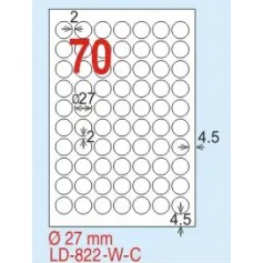 龍德 LD-822-B-C三用電腦標籤A4-1格-白20張包 淺藍