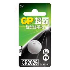 超霸 GP超霸鈕型鋰電池 CR2025 1入