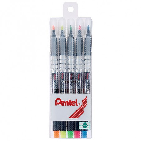飛龍 Pentel 螢光筆 S512-5 5色組