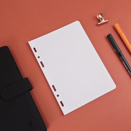 珠友 A5/25K 6孔萬用手冊內頁/方格筆記/手帳內頁