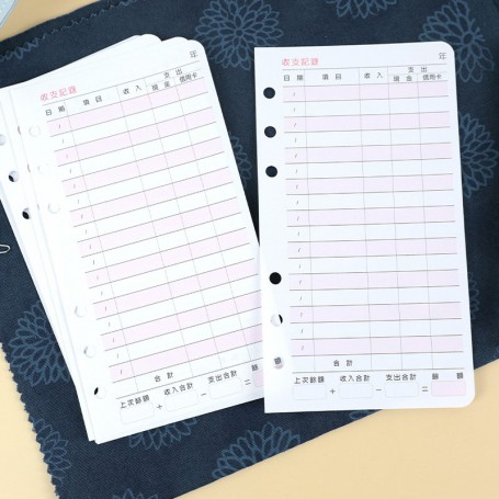 珠友 B6/32K 6孔萬用手冊內頁/收支記錄