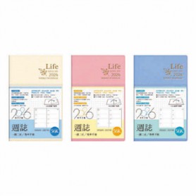 四季紙品禮品 2026年56K週誌 一週二頁 工商日誌 效率手冊 手帳 YW2656