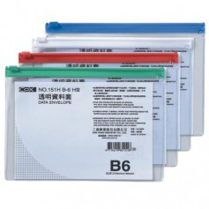 COX 三燕 B6 橫式透明資料袋
