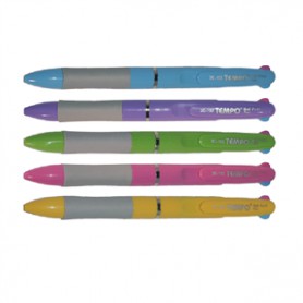 【節奏 Tempo】粉彩三色自動原子筆/0.7 (3C-102) 隨機出貨