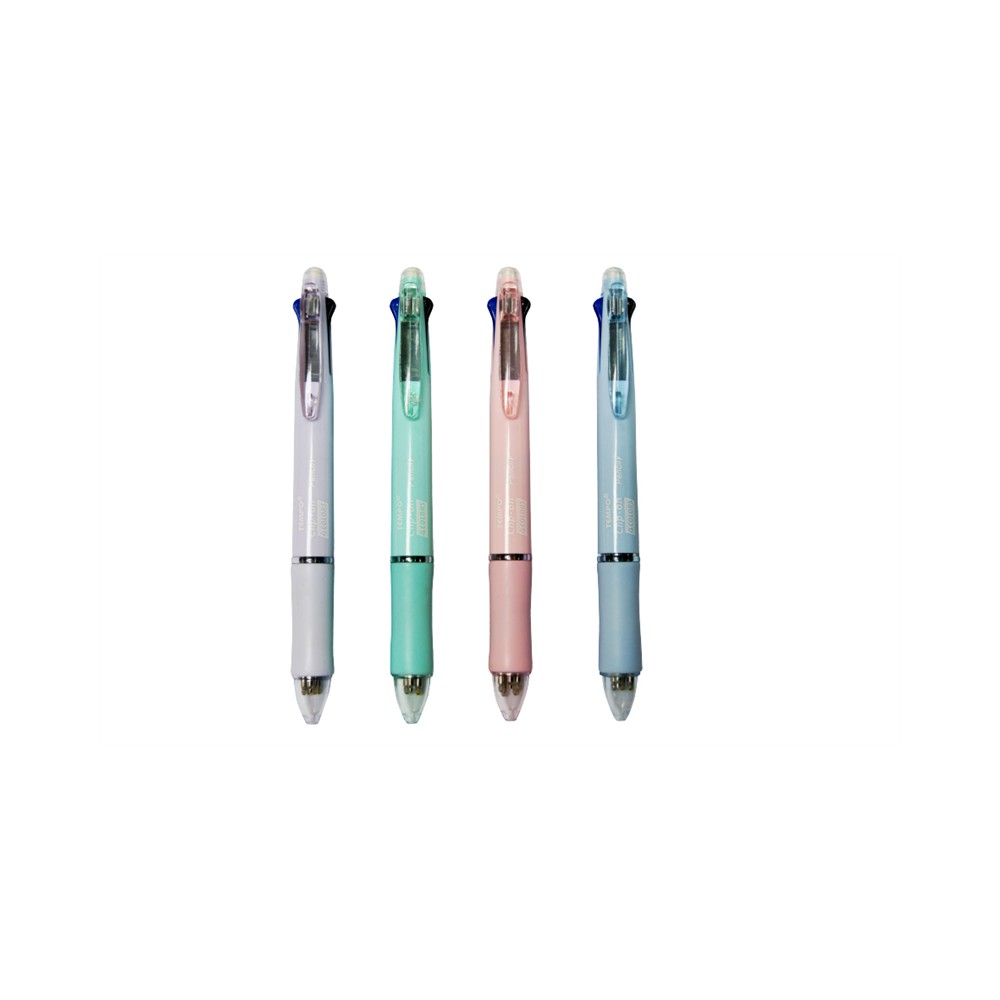 節奏Tempo】 4+1 多色原子筆/0.7 (4C-402) 隨機出貨- OB文具倉庫