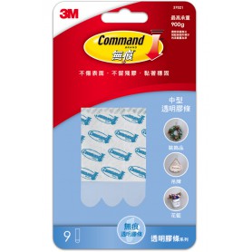 3M 無痕 透明膠條 中型 37021