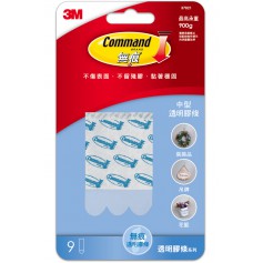 3M 無痕 透明膠條 中型 37021