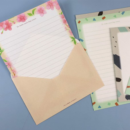 信套組/信封+信紙+貼紙/三合一信套裝組/春暖花開信箋