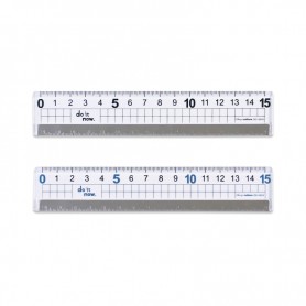 珠友  壓克力鐵邊尺/鐵邊尺/切割尺-15cm