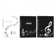 珠友  A4/13K 不反光樂譜資料本/資料夾/鋼琴樂譜夾-40張