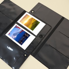 珠友 黑底 2孔6格名片內頁/4張