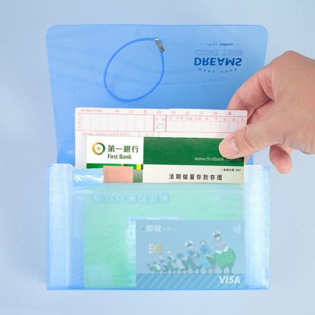 珠友 迷你風琴夾-12層/附索引色卡/13格票據收納包/票券收據收存(鬆緊帶)