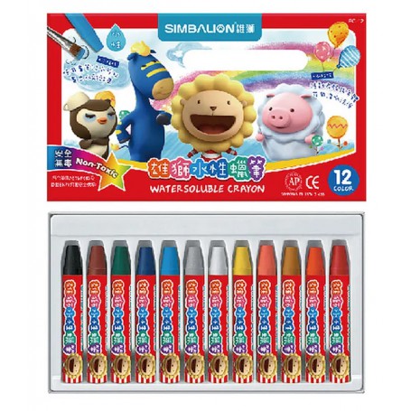 雄獅 水性蠟筆12色 EC12