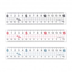珠友 大字方格尺-15cm/數字加大方格尺