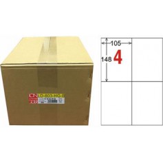 龍德 LD-803-HG-B A4三用電腦標籤 亮面防水相片噴墨材質 白色 148x105mm 4格 1000 大張