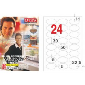 龍德 LD-8104-HG-A A4三用電腦標籤 亮面防水相片噴墨材質 白色 30x50mm 24格 105 大張
