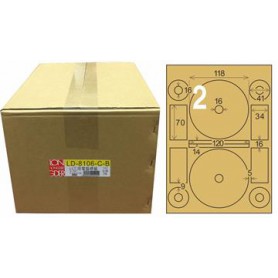 龍德 LD-8106-C-B A4三用電腦標籤 色模造材質 牛皮紙 118mm 2格 1000 大張