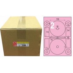 龍德 LD-8106-R-B A4三用電腦標籤 色模造材質 粉紅色 118mm 2格 1000 大張