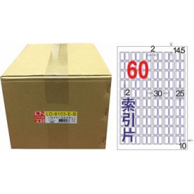 龍德 LD-8103-E-B A4三用電腦標籤 白色 25x30mm 60格 1000 大張