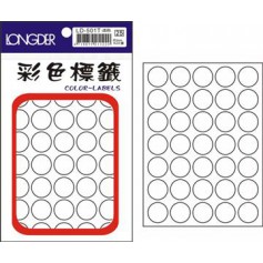 龍德 LD-501T(透明) 彩色標籤 透明PET材質 透明 16mm 35格 420張/包