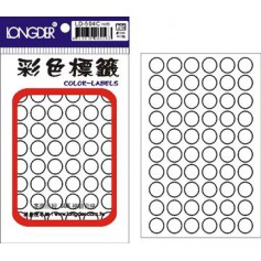 龍德 LD-504T(透明) 彩色標籤 銀色PET材質 透明 12mm 60格 660張/包