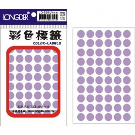 龍德 LD-504LV(粉紫) 彩色標籤 銅版紙染色 粉紫 12mm 60格 660張/包