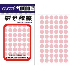 龍德 LD-504NP(玫瑰) 彩色標籤 銅版紙染色 玫瑰 12mm 60格 660張/包