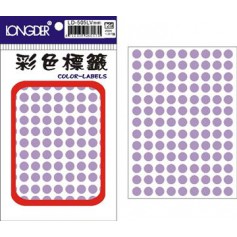 龍德 LD-505LV(粉紫) 彩色標籤 銅版紙染色 粉紫 8mm 117格 1287張/包