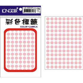 龍德 LD-505NP(玫瑰) 彩色標籤 銅版紙染色 玫瑰 8mm 117格 1287張/包