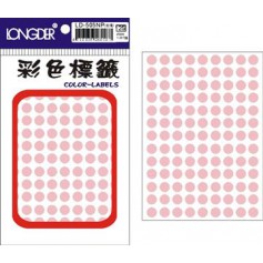 龍德 LD-505NP(玫瑰) 彩色標籤 銅版紙染色 玫瑰 8mm 117格 1287張/包