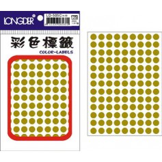 龍德 LD-505C(牛皮) 彩色標籤 色模造材質 牛皮 8mm 117格 1287張/包