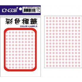 龍德 LD-506NP(玫瑰) 彩色標籤 銅版紙染色 玫瑰 5mm 176格 1760張/包