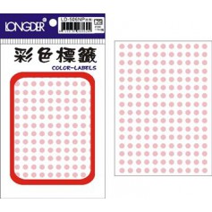 龍德 LD-506NP(玫瑰) 彩色標籤 銅版紙染色 玫瑰 5mm 176格 1760張/包