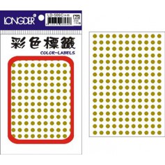 龍德 LD-506C(牛皮) 彩色標籤 色模造材質 牛皮 5mm 176格 1760張/包