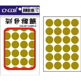 龍德 L-500C(牛皮) 彩色標籤 色模造材質 牛皮 20mm 24格 288張/包