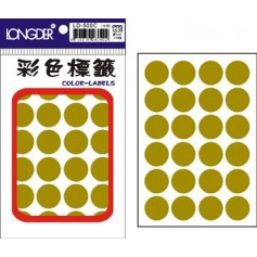 龍德 L-500C(牛皮) 彩色標籤 色模造材質 牛皮 20mm 24格 288張/包