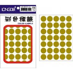 龍德 LD-501C(牛皮) 彩色標籤 色模造材質 牛皮 16mm 35格 420張/包