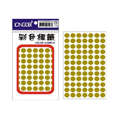 龍德 LD-502C(牛皮) 彩色標籤 色模造材質 牛皮 10mm 84格 1092張/包