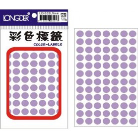 龍德 LD-502LV(粉紫) 彩色標籤 銅版紙染色 粉紫 10mm 84格 1092張/包